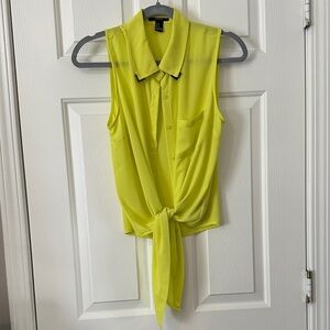Forever 21 Neon Yellow Sleeveless Blouse